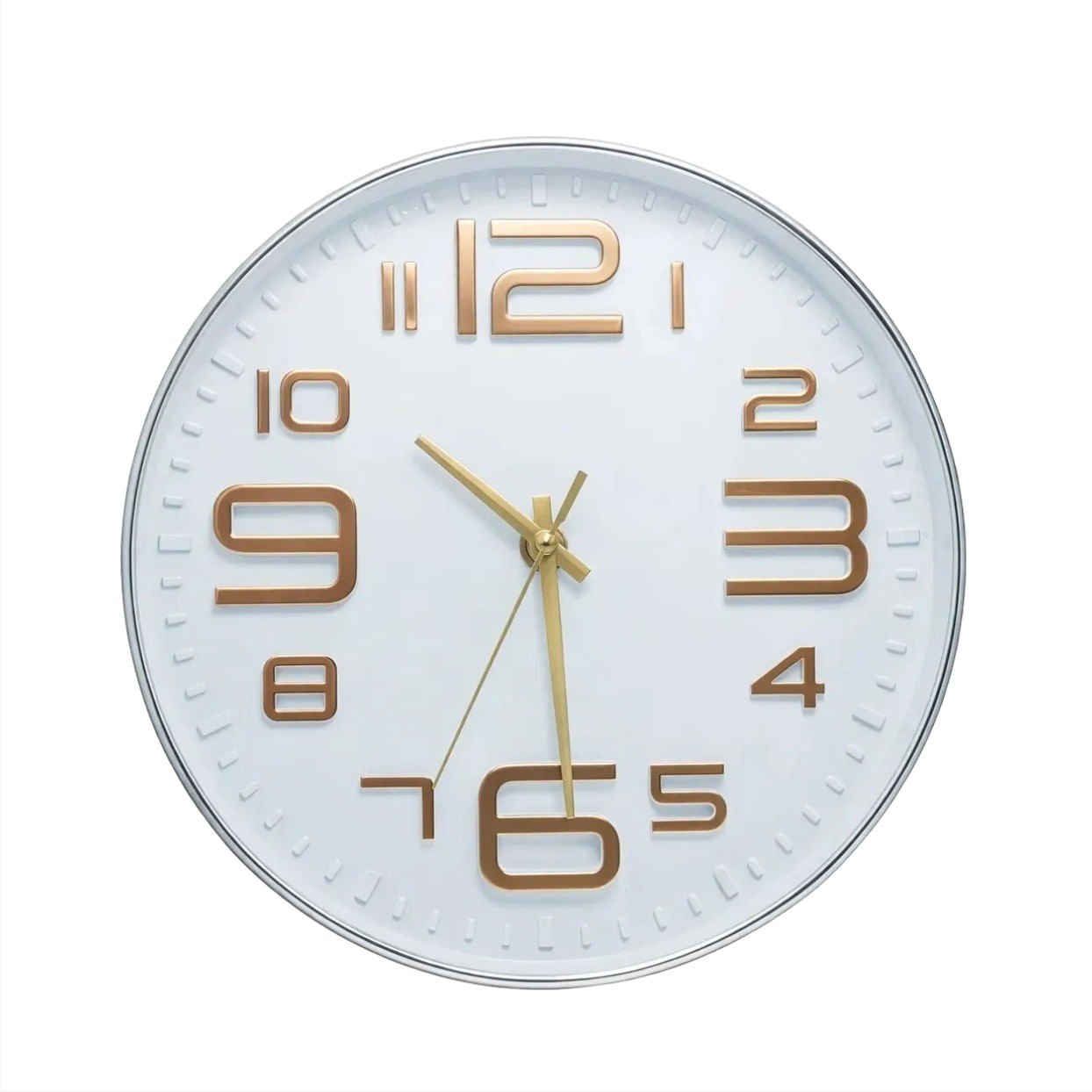 Relogio deParedeRedondoLyorBrancoeDourado25cm-167739